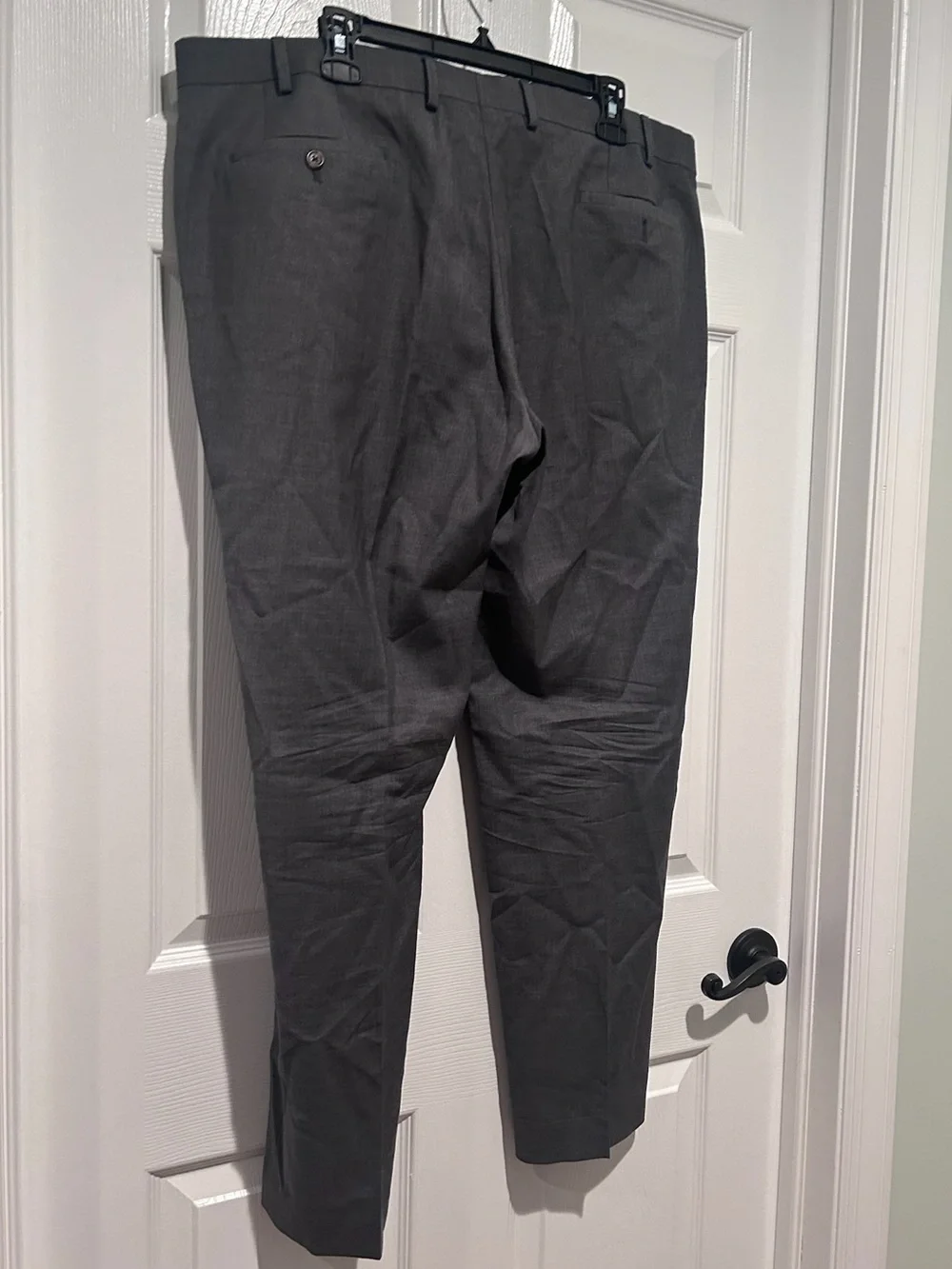 Lauren Ralph Lauren Gray Dress Pants Men 40x30 Flat Front Classic Fit Trousers